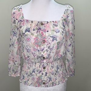 Floral Blouse un EUC